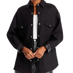 IRO Black Utility Jacket with Leather Accents
